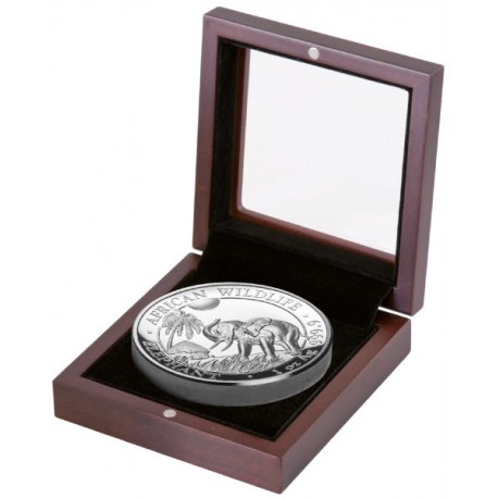 1 oz silver SOMALIA ELEPHANT 2017 High Releif Box+Coa