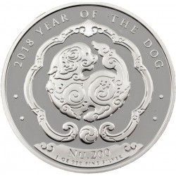 1 oz silver KINGDOM OF BHUTAN 2018 DOG