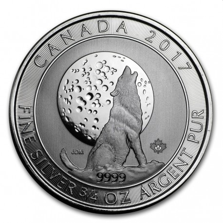 3/4 oz Canadian Silver Wolf Moon 2017