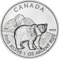 1 oz silver MAPLE LEAF 2016 GRIZZLY privy