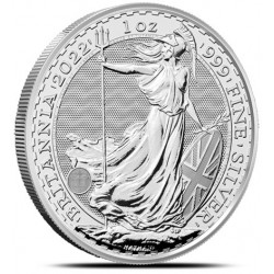 UK 1 oz silver BRITANNIA 2022 £2 BU
