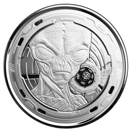 1 oz silver 5 CEDIS Ghana ALIEN 2021 BU
