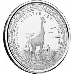  1 oz silver EQUATORIAL GUINEA GIRAFFE 2022 bu 1000 CFA