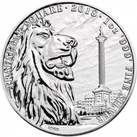 1 oz silver TRAFALGAR SQUARE 2018 - Landmarks of Britain