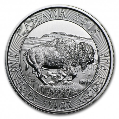  1 1/4 oz argent BISON 2016