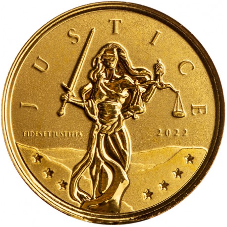 GIBRALTAR 1/10 oz GOLD LADY JUSTICE 2021 £5