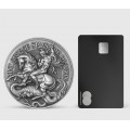 Chad 2 oz silver SAINT GEORGE SLAYS THE DRAGON 2021 PROOF box + COA 1000 CFA