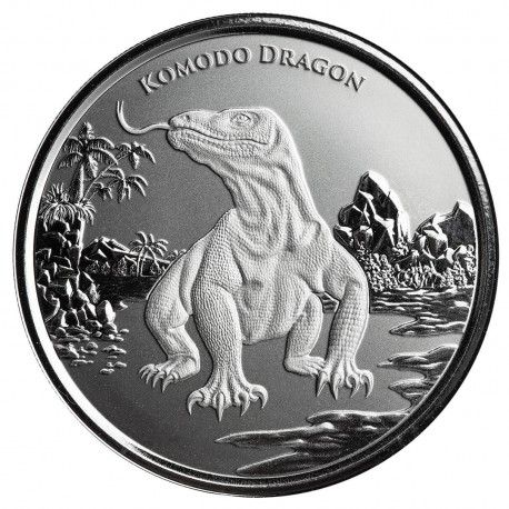 USA 1 oz silver KOMODO DRAGON 2022 BU $2