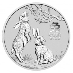 PM Lunar 3 RABBIT 5 oz silver 2023 BU $5 Australia