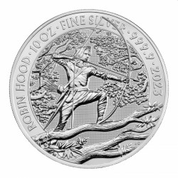 UK 10 oz silver ROBIN HOOD 2023 £10 BU Myths & Legends