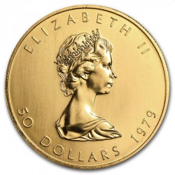 Gold Maple Leaf 1 oz 1979 $50 bu