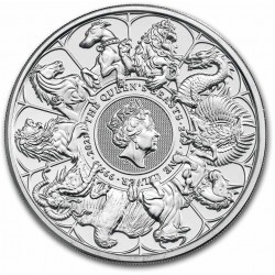 U.K. 2 oz silver QUEEN'S BEAST 2021 The WHITE GREYHOUND OF RICHMOND £5