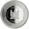 1 oz silver Fiji SAMURAI ARCHIVES 2018 BU $1