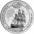 1 oz SILVER RWANDA NAUTICAL HMS ENDEAVOUR 2018 