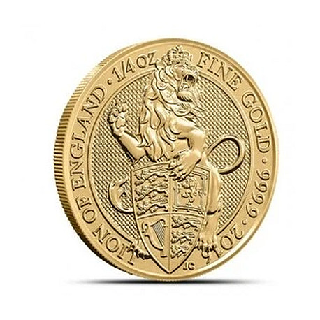 1/4 oz gold QUEEN'S BEAST 2016 LION