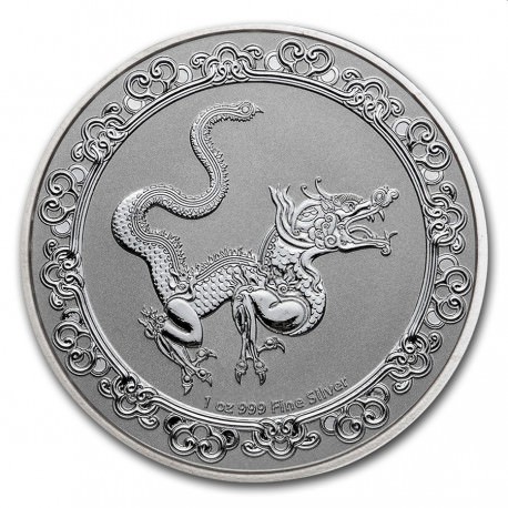 NIUE 1 oz silver Celestial GREEN DRAGON 2019 $2
