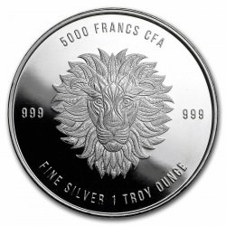 * 1 oz silver Mandala Lion 2018 Chad 5000 CFA