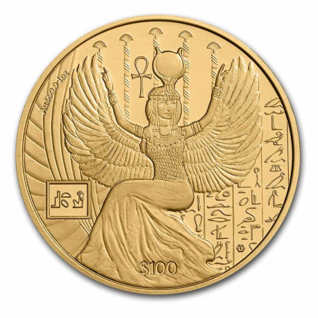 1 oz GOLD Gods of Egypt 2023 ISIS $100 bu