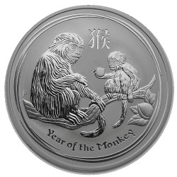 1 oz SILVER LUNAR MONKEY 2016 $1 bu