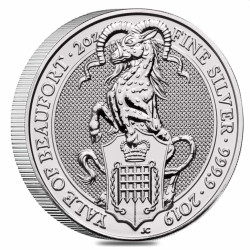 2 oz silver QUEEN'S BEAST 2019 The THE YALE OF BEAUFORT