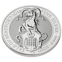 UK 10 oz silver Queen's Beast 2020 Yale of Beaufort £10