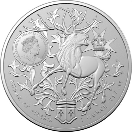 RAM 1 oz silver COAT OF ARMS AUSTRALIA 2022 $1