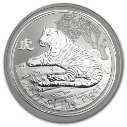 2 oz silver LUNAR TIGER 2010