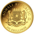 GOLD 1/4 oz ELEPHANT 2022 SOMALIA Shillings 200