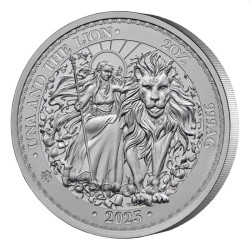 ST HELENA 2 oz silver UNA and the LION 2023 £1 BU