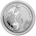1 oz silver Caribbean Seahorse 2022 Barbados $1