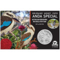 Melbourne Money Expo ANDA Special Kookaburra 2023 1oz Silver Coin with Helmeted Honeyeater Privy Mark