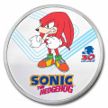 1 oz silver 35th Anniversary SONIC KNUCKLES $2 BU COLOURED