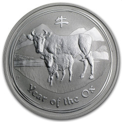 PM 1 oz silver Lunar OX 2009 $1