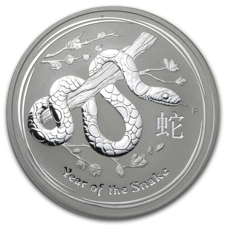1 oz silver SNAKE 2013 GILDED + BOX + COA
