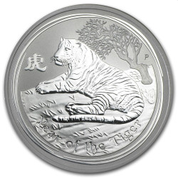 PM 1 oz silver LUNAR 2 TIGER 2010 $1 bu
