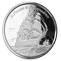 1 oz silver 2022 ST VINCENT & GRENADINES Eastern Caribbean EC8 WARSHIP