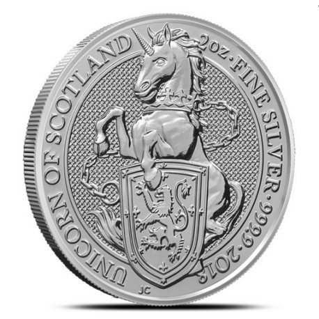 2 oz silver QUEEN'S BEAST 2018 UNICORN