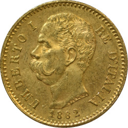 ITALY GOLD 20LIRE UMBERTO 