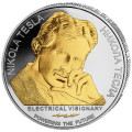 1 oz silver NIKOLA TESLA 2023 The Secret of the Univers Gilded