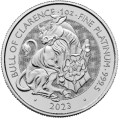 1 oz PLATINUM Tudor Beast YALE OF BEAUFORT 2023 $100 BU