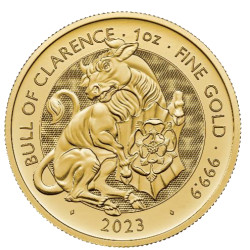 UK 1 oz gold TUDOR BEASTS 2022 YALE OF BEAUFORT £100 bu