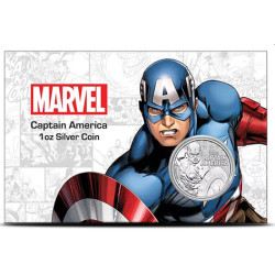 Perth Mint 1 oz silver 2019 MARVEL CAPTAIN AMERICA $1 in card 