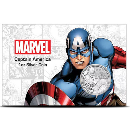 Perth Mint 1 oz silver 2019 MARVEL CAPTAIN AMERICA $1 in card 