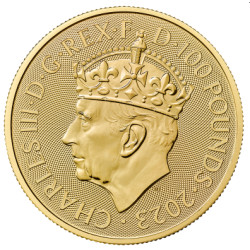 GOLD 1 oz GOLD BRITANNIA 2023 £100 King Charles bu