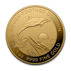 1 oz gold SPINNER DOLPHIN 2020 $100 Box + Coa PCGS MS-70 FS
