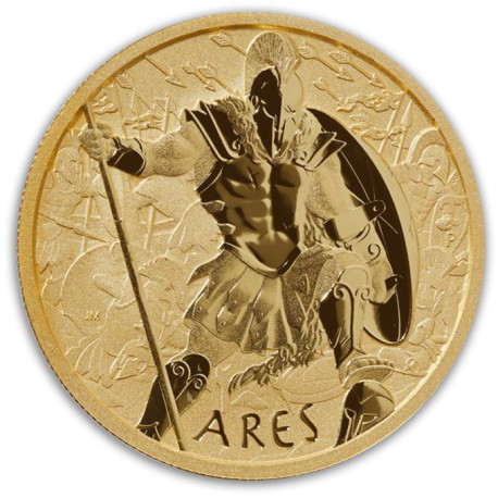 PM 1 oz GOLD GODS OF OLYMPUS 2022 APHRODITE BU $100 MINTAGE 100