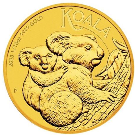 PM 1/10 oz GOLD KOALA 2023 $15 bu