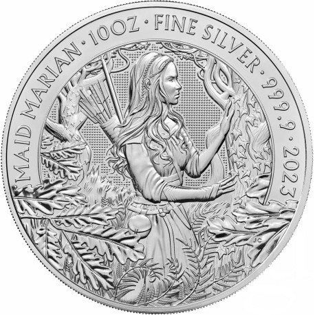 UK 10 oz silver ROBIN HOOD 2023 £10 BU Myths & Legends