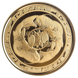 Fiji 1 oz GOLD KOI FISH 2023 $1 PROOF box + coa