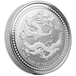2 oz silver Samoa DRAGON 2024 Proof Like 5 Tala 